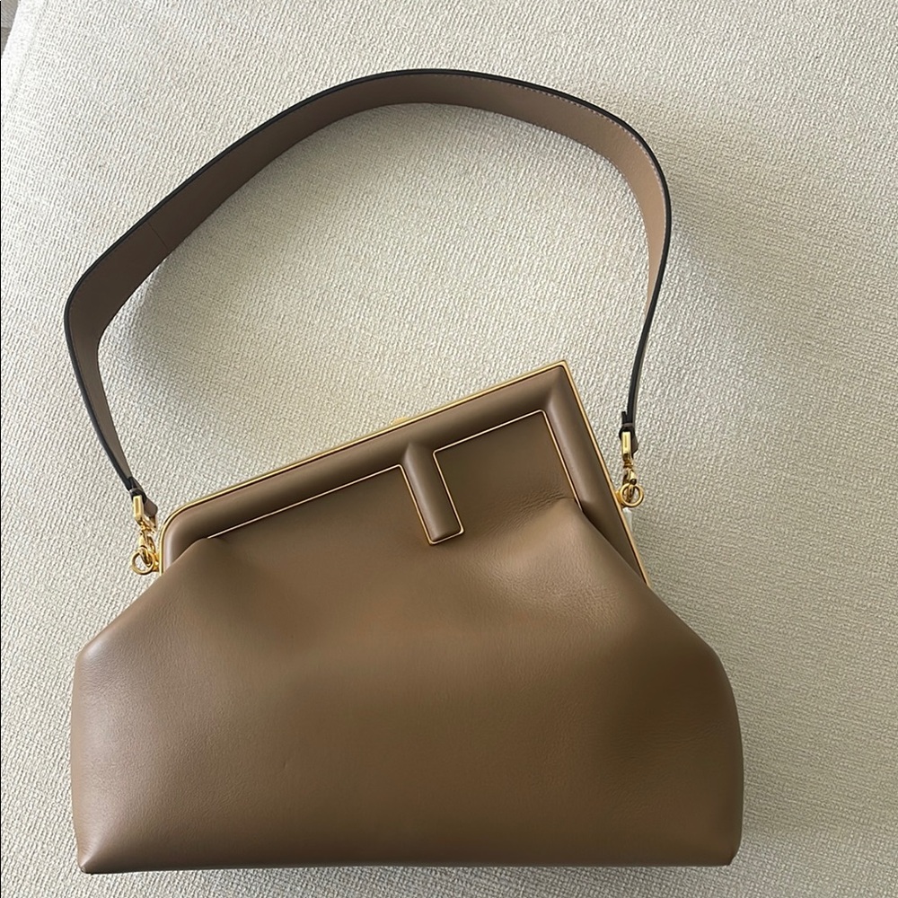 Fendi First Medium Bag in Caramello